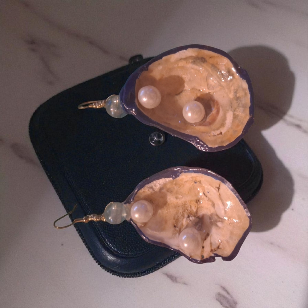Elegant Pearl and Shell Earrings